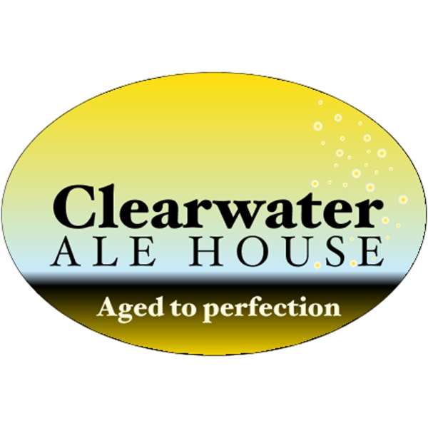 6" x 4" oval shaped white vinyl bumper sticker with pressure-sensitive... from ASI 89910 Stouse, LLC