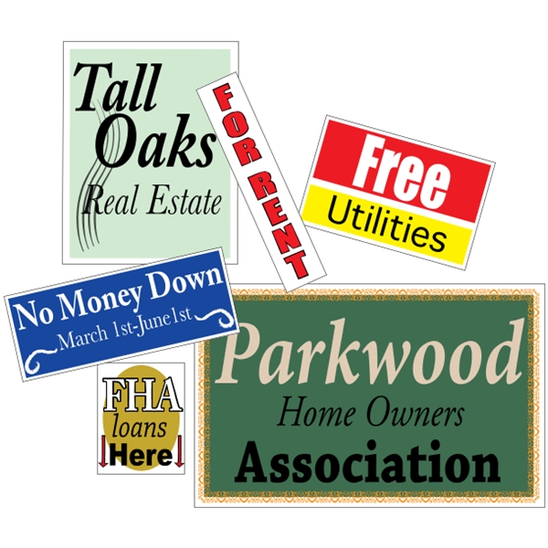 All-weather posters made of weather-resistant poster board.... from ASI 89910 Stouse, LLC