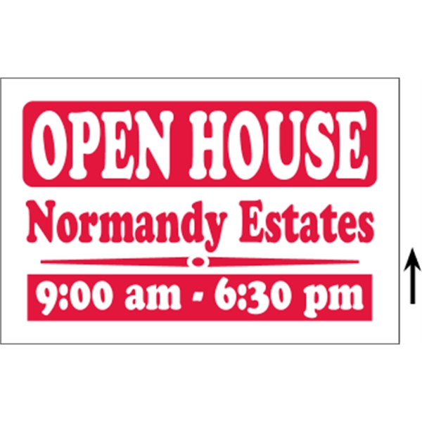 18" x 12" corrugated sign with 3/16" thickness and 1 color... from ASI 89910 Stouse, LLC