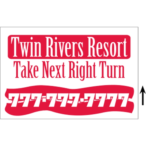 18" x 12" corrugated sign with 3/16" thickness and 1 color... from ASI 89910 Stouse, LLC