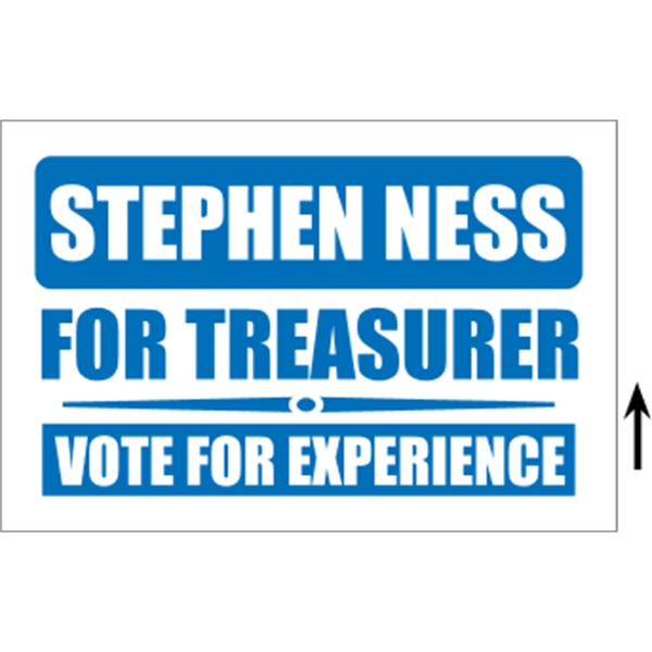 18" x 12" corrugated sign with 3/16" thickness and 1 color... from ASI 89910 Stouse, LLC