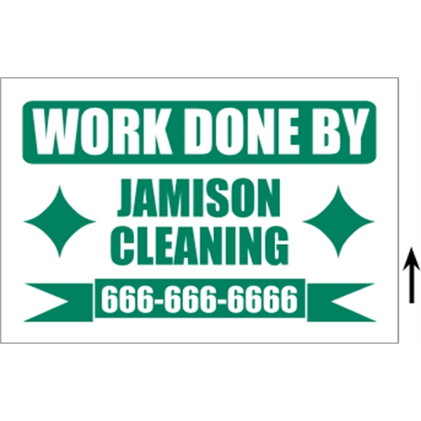 18" x 12" corrugated sign with 3/16" thickness and 1 color... from ASI 89910 Stouse, LLC