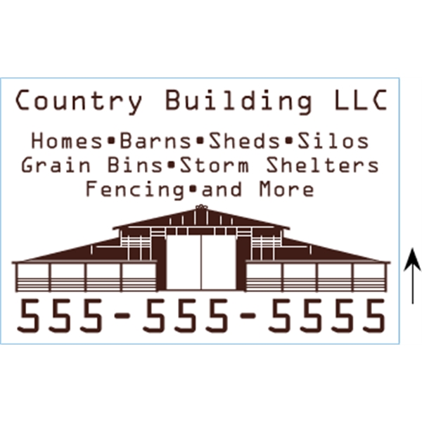 18" x 12" corrugated sign with 3/16" thickness and 1 color... from ASI 89910 Stouse, LLC