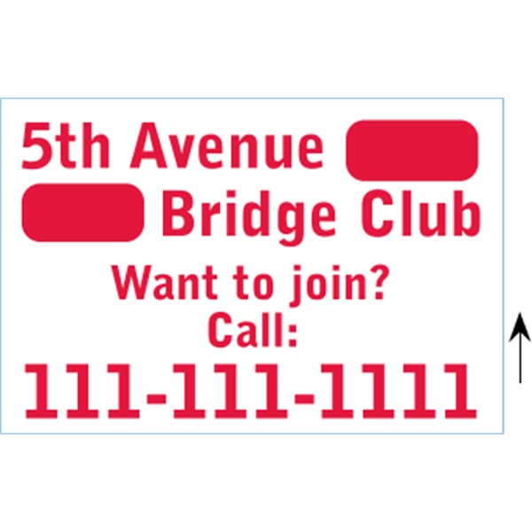 18" x 12" corrugated sign with 3/16" thickness and 1 color... from ASI 89910 Stouse, LLC