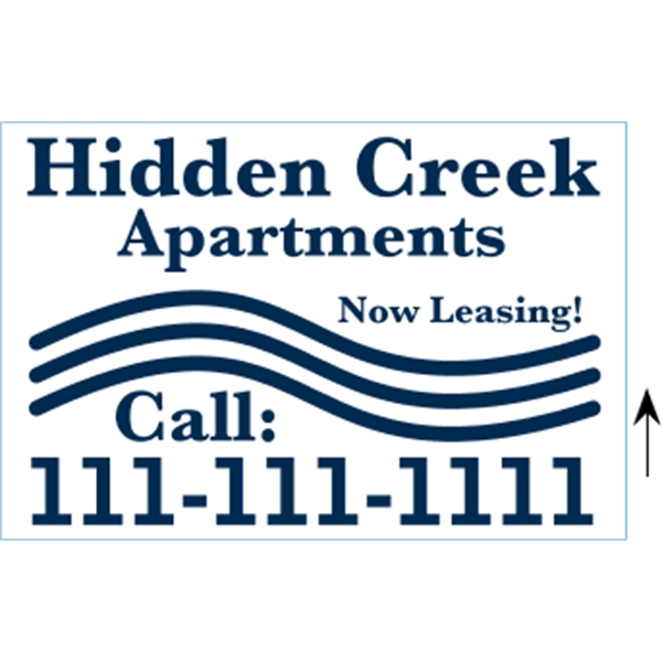 18" x 12" corrugated sign with 3/16" thickness and 1 color... from ASI 89910 Stouse, LLC