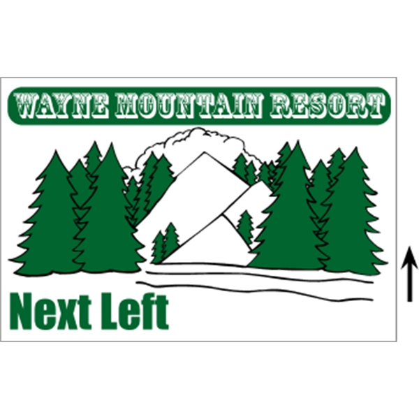 18" x 12" corrugated sign with 3/16" thickness and 2 color... from ASI 89910 Stouse, LLC