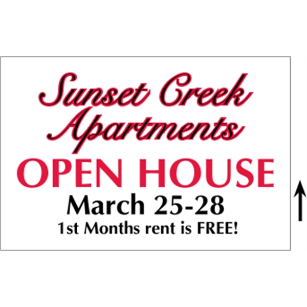 18" x 12" corrugated sign with 3/16" thickness and 2 color... from ASI 89910 Stouse, LLC