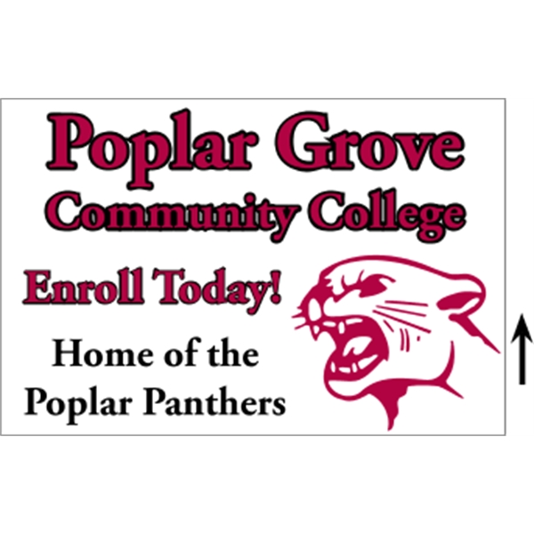 18" x 12" corrugated sign with 3/16" thickness and 2 color... from ASI 89910 Stouse, LLC