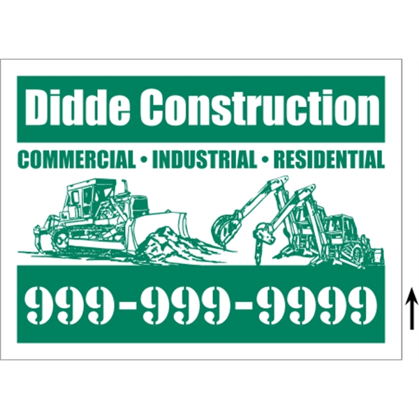 24" x 18" corrugated sign with 3/16" thickness and 1 color... from ASI 89910 Stouse, LLC