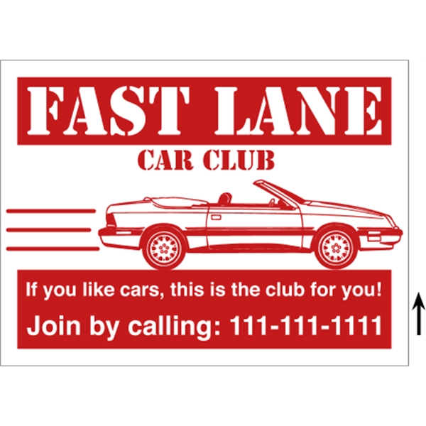 24" x 18" corrugated sign with 3/16" thickness and 1 color... from ASI 89910 Stouse, LLC