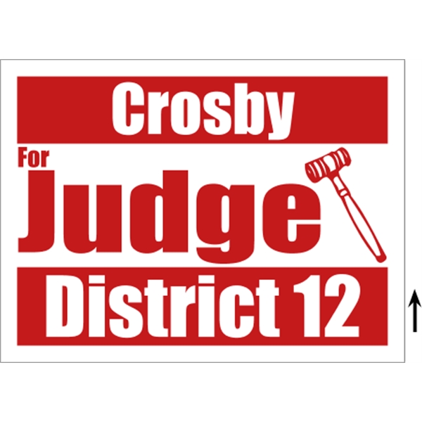 24" x 18" corrugated sign with 3/16" thickness and 1 color... from ASI 89910 Stouse, LLC