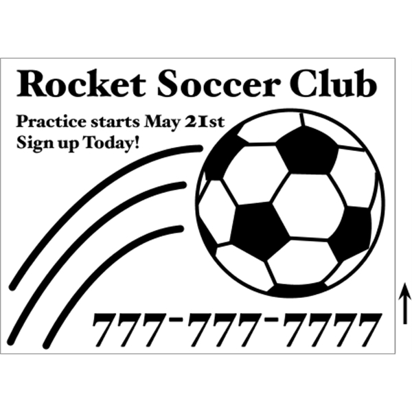 24" x 18" corrugated sign with 3/16" thickness and 1 color... from ASI 89910 Stouse, LLC