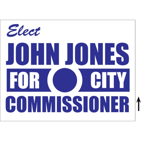 24" x 18" corrugated sign with 3/16" thickness and 1 color... from ASI 89910 Stouse, LLC