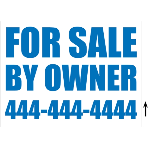 24" x 18" corrugated sign with 3/16" thickness and 1 color... from ASI 89910 Stouse, LLC