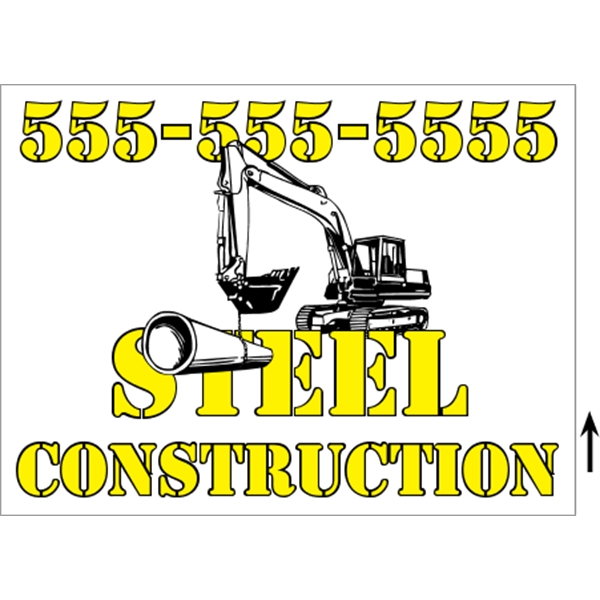 24" x 18" corrugated sign with 3/16" thickness and 2 color... from ASI 89910 Stouse, LLC