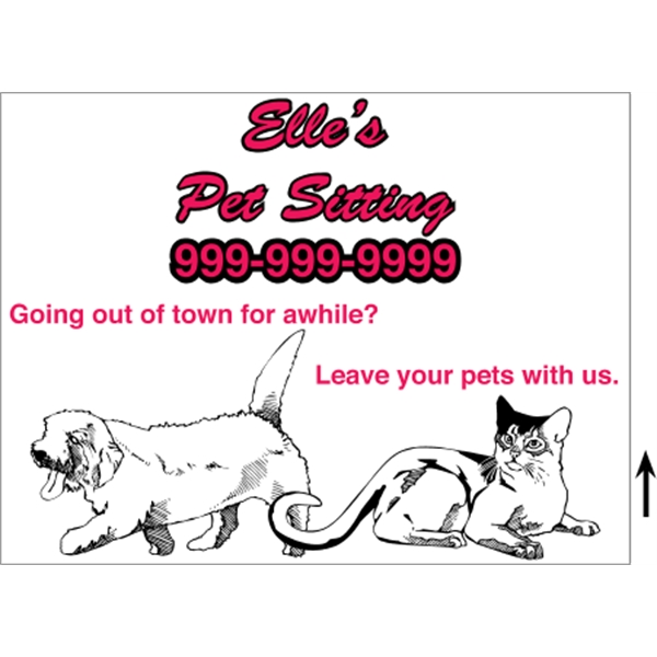 24" x 18" corrugated sign with 3/16" thickness and 2 color... from ASI 89910 Stouse, LLC