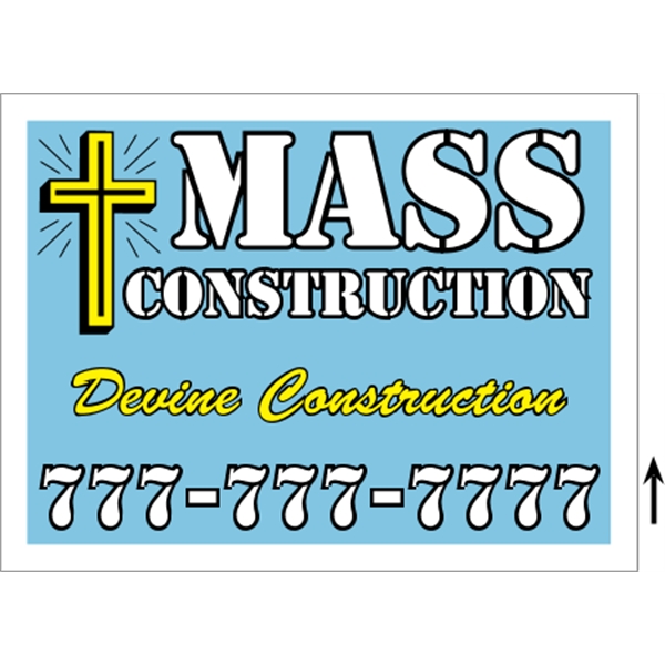 24" x 18" corrugated sign with 3/16" thickness and 3 color... from ASI 89910 Stouse, LLC