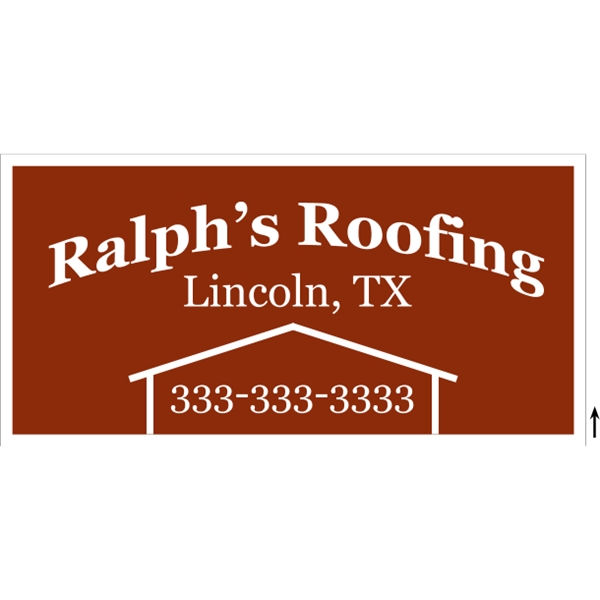 48" x 24" corrugated sign with 3/16" thickness and 1 color... from ASI 89910 Stouse, LLC