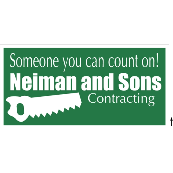 48" x 24" corrugated sign with 3/16" thickness and 1 color... from ASI 89910 Stouse, LLC