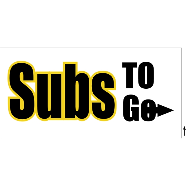 48" x 24" corrugated sign with 3/16" thickness and 2 color... from ASI 89910 Stouse, LLC