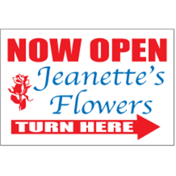 36" x 24" corrugated sign with 3/16" thickness and 2 color... from ASI 89910 Stouse, LLC