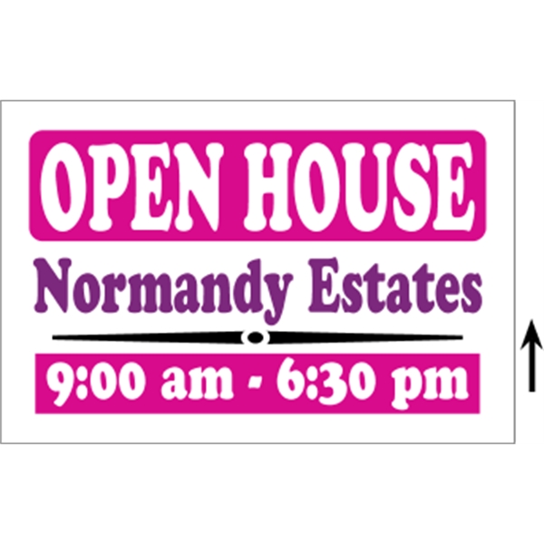 36" x 24" corrugated sign with 3/16" thickness and 3 color... from ASI 89910 Stouse, LLC