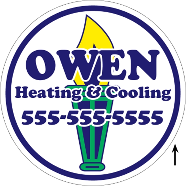 22" circle shaped corrugated sign with 3/16" thickness and your choice... from ASI 89910 Stouse, LLC