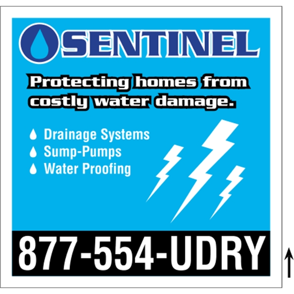 24" x 24" corrugated plastic sign with 3/16" thickness and your... from ASI 89910 Stouse, LLC