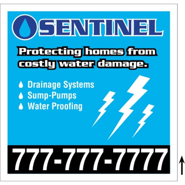 24" x 24" corrugated plastic sign with 3/16" thickness and your... from ASI 89910 Stouse, LLC