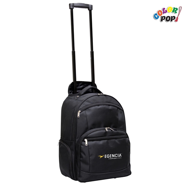 Made of heavy-duty 1680D polyester, this rolling computer bag can easily... from ASI 79384 Preferred Nation Inc