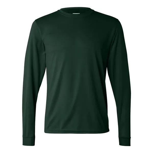 Performance long sleeve t-shirt with a self-fabric collar and cuffs. Blank... from ASI 84358 S&S Activewear