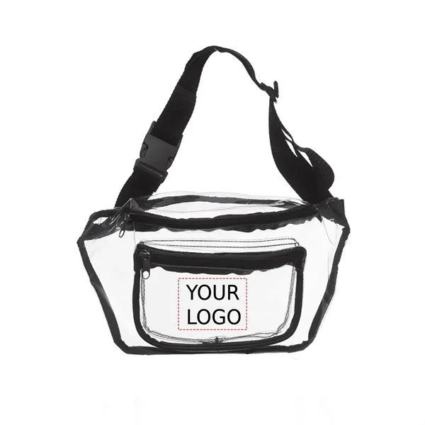 Transparent zippered fanny pack waist bag plus 1 color silkscreen imprint... from ASI 37218 Athena Promo (tm)