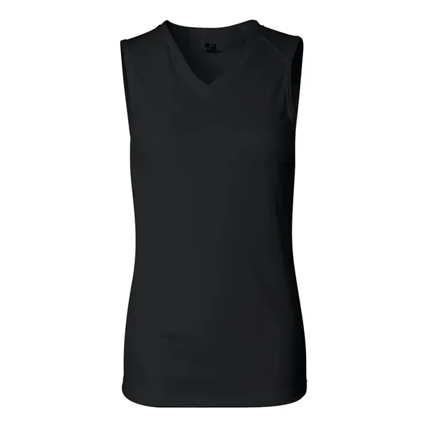 Women's sleeveless sporty t-shirt with moisture management fabric. Blank product.... from ASI 84358 S&S Activewear
