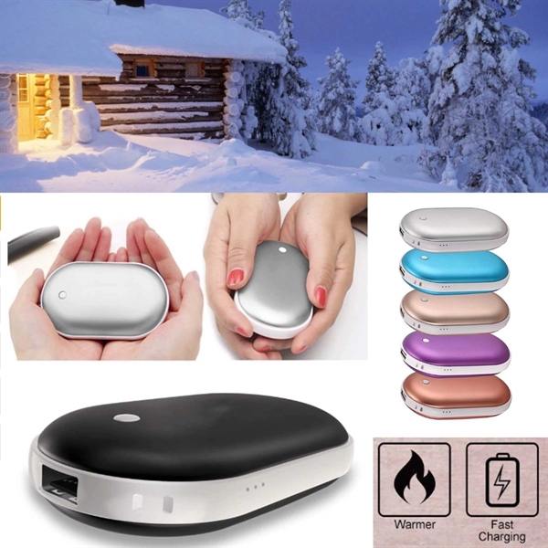 Rechargeable Hand Warmer + 5200mAh Power Bank Charger.... from ASI 79909 Promotek