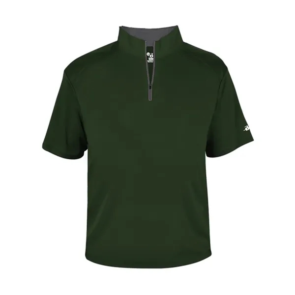 Sort sleeve quarter zip with contrast inner collar... from ASI 84358 S&S Activewear