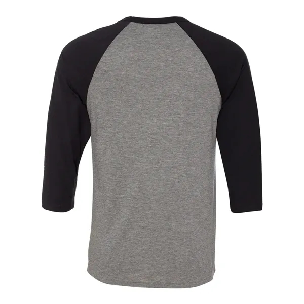 Unisex three-quarter sleeve baseball T-shirt with a retail fit, side seams,... from ASI 84358 S&S Activewear