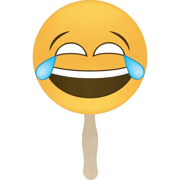 Emoji hand fan with different 10 faces/expressions available. Customizable... from ASI 54100 Fields Manufacturing Inc / TargetLine®