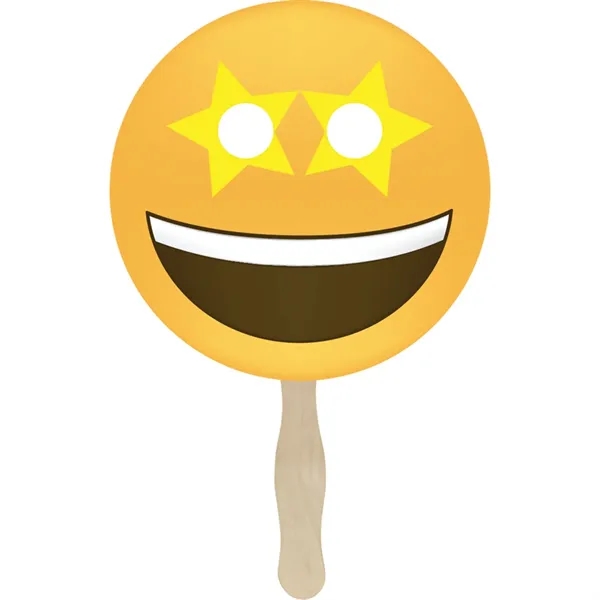 Emoji hand fan with different 10 faces/expressions available. Customizable... from ASI 54100 Fields Manufacturing Inc / TargetLine®