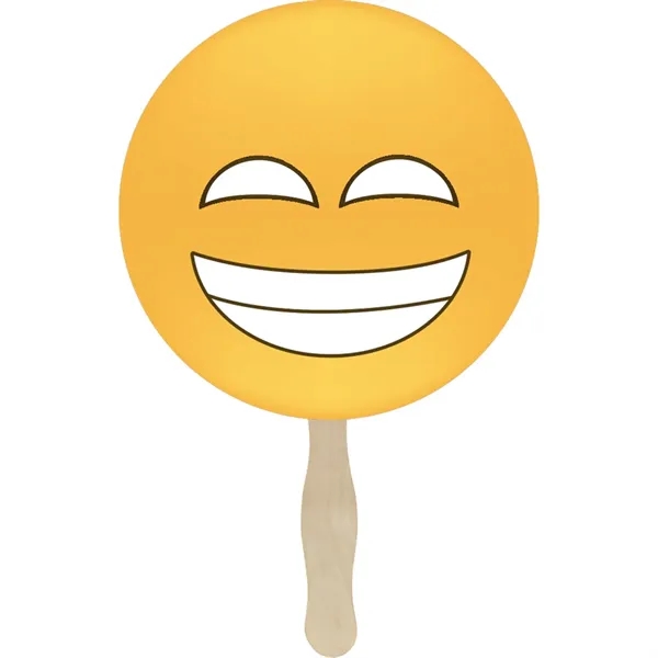 Emoji hand fan with different 10 faces/expressions available. Customizable... from ASI 54100 Fields Manufacturing Inc / TargetLine®
