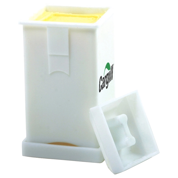 3" white spreader for butter that includes a cap to seal... from ASI 38120 Ball Pro / Diversified Quality Kitchenware
