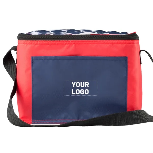 Zipper top american flag design insulated lunch bag with 1 color... from ASI 37218 Athena Promo (tm)