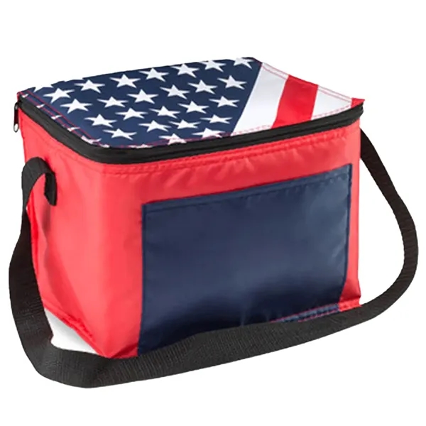 Zipper top american flag design insulated lunch bag with 1 color... from ASI 37218 Athena Promo (tm)