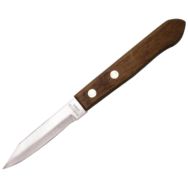 6 1/2" paring knife with a stainless steel blade and wood... from ASI 38120 Ball Pro / Diversified Quality Kitchenware