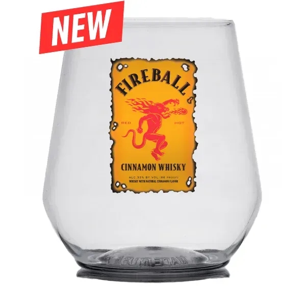 12 ounce clear full color plastic stemless wine glass.... from ASI 91880 Tranter Graphics Inc