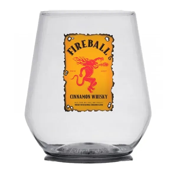 12 ounce clear full color plastic stemless wine glass.... from ASI 91880 Tranter Graphics Inc