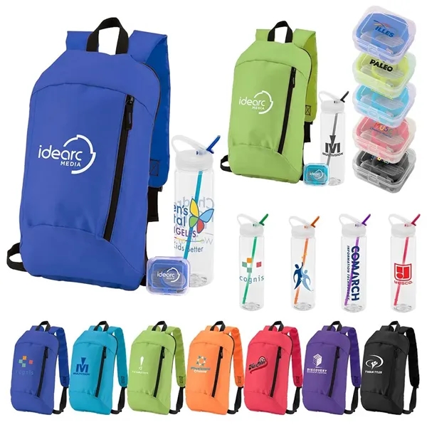 Three-piece fitness gift set with a pedometer, backpack, and 30 oz.... from ASI 88060 Snugz/USA Inc / Sweda®