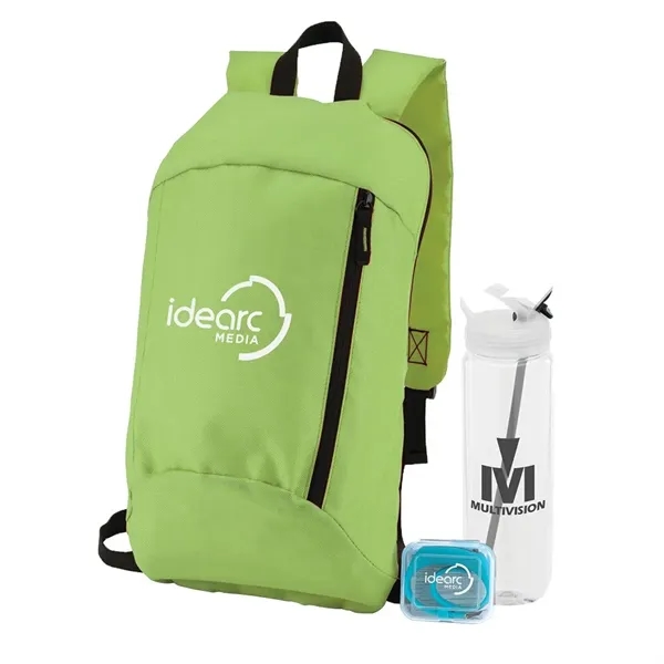 Three-piece fitness gift set with a pedometer, backpack, and 30 oz.... from ASI 88060 Snugz/USA Inc / Sweda®