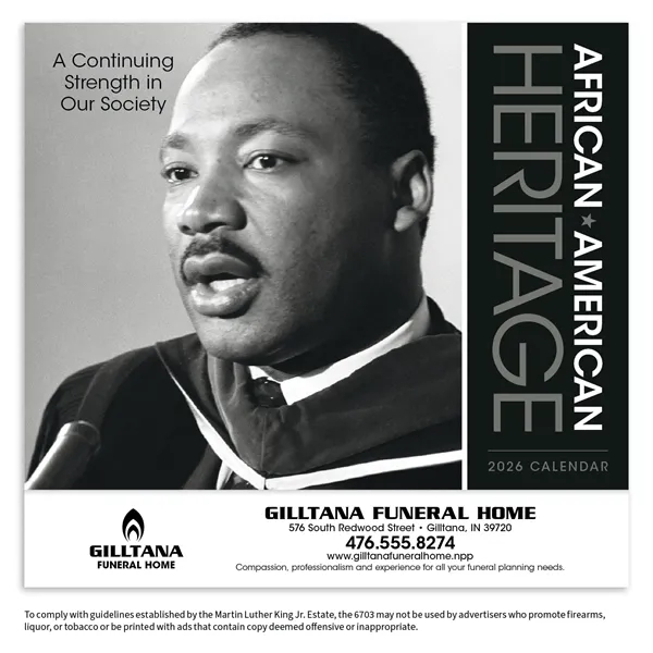 African-American Heritage: Dr. Martin Luther King, Jr.... from ASI 40480 Koozie Group / Norwood Triumph Calendar