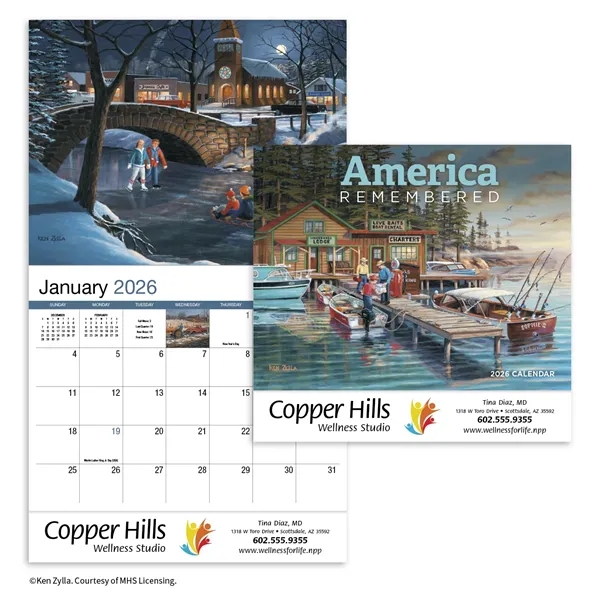America Remembered Appointment Calendar - Stapled... from ASI 40480 Koozie Group / HotLine®
