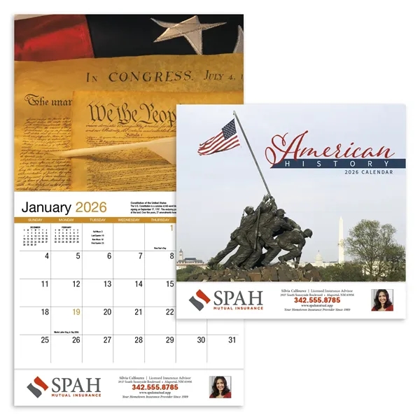 American History Appointment Calendar - Stapled... from ASI 40480 Koozie Group / HotLine®
